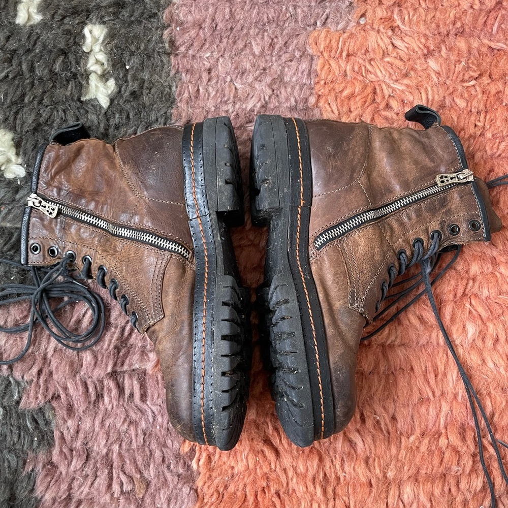 A.S.98 Johnnies Lace-Up Boot / Brown Leather - Picture 2 of 6